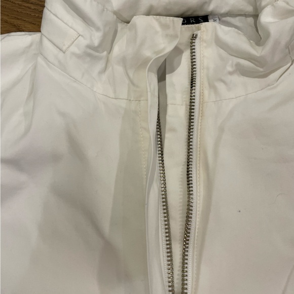 MICHAEL KORS VINTAGE Lightweight White Jacket Zip Up Optional Hood Medium - Picture 2 of 6